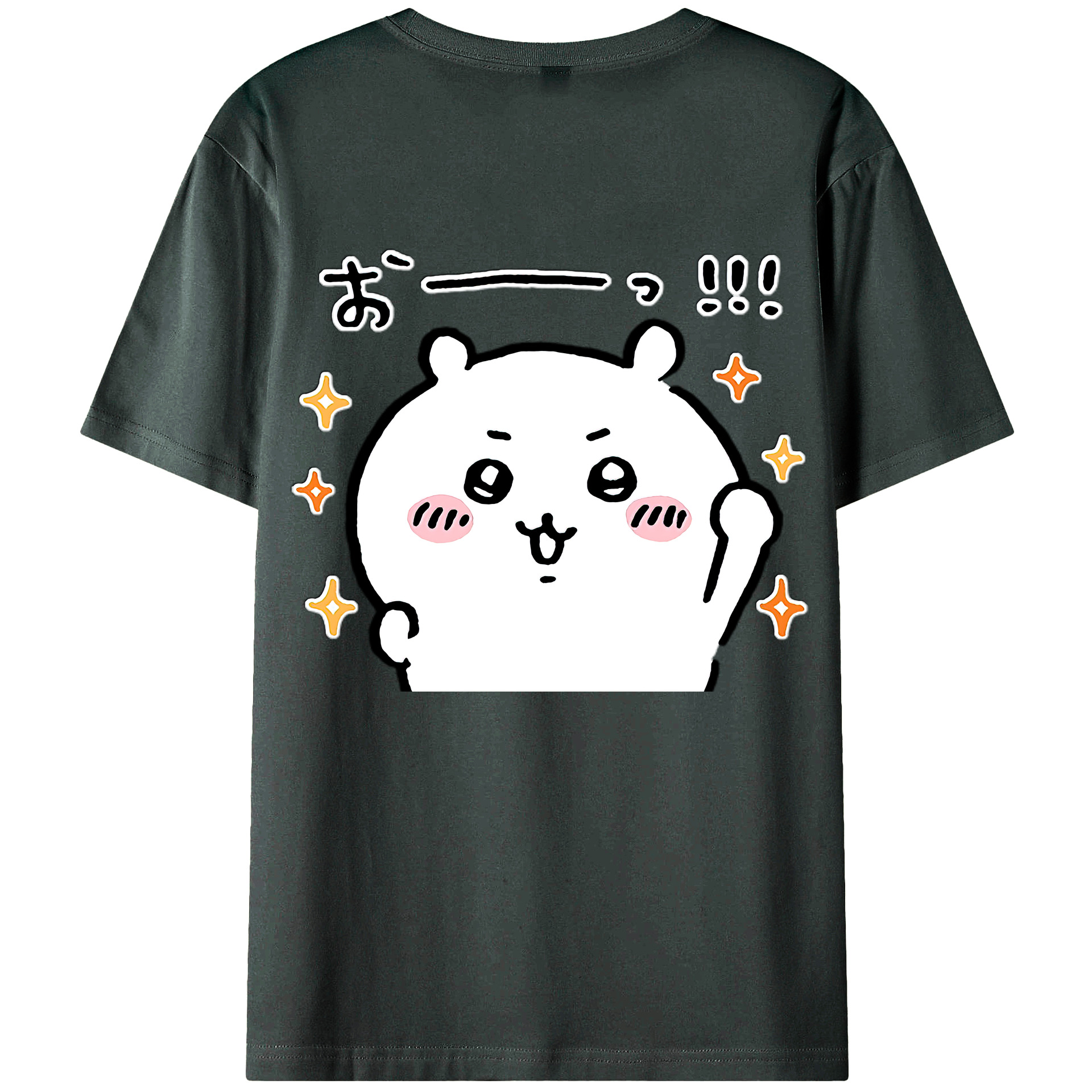 （画像用） ちいかわ ちいかわ Chii-kawa chiikawa 綿100％ メンズ半袖Tシャツ（バックプリント） 通気性
